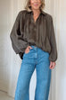Meridress Lapel Batwing Sleeves Zip Up Bomber Jacket