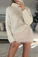 Meridress Turtleneck Drop Shoulder Winter Pullover Sweater