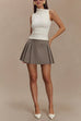 Meridress High Rise Plaid Mini Skirt
