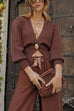 Meridress Chic V Neck One Button Sweater