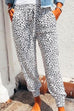 Meridress Casual Tie Waist Leopard Joggers Pants with Pockets