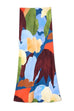 Meridress Elastic Waist Abstract Print Maxi Skirt