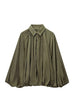 Meridress Lapel Batwing Sleeves Zip Up Bomber Jacket