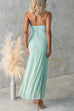 Meridress One Shoulder Slit Ruffle Mesh Maxi Dress