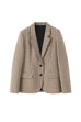Meridress Notch Lapel Single Breasted Plaid Blazer
