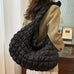 Meridress Lightweight Quilted Grid Puffer Tote Bag
