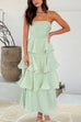 Meridress Strapless Ruffle Layered Maxi Dress