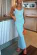 Meridress U Neck Sleeveless Sequin Bodycon Maxi Dress