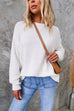 Meridress Crewneck Drop Shoulder Solid Pullover Sweater