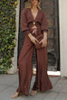 Meridress Chic V Neck One Button Sweater