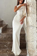 Meridress Elegant Sleeveless Tie Shoulder Bodycon Maxi Dress