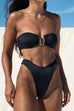Meridress Strapless Bandeau Top High Cut Bikini Set