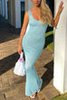 Meridress U Neck Sleeveless Sequin Bodycon Maxi Dress
