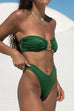 Meridress Strapless Bandeau Top High Cut Bikini Set