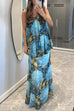 Meridress Blooming Floral Print Cami Top and High Waist Maxi Skirt Set