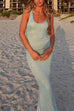Meridress U Neck Sleeveless Sequin Bodycon Maxi Dress