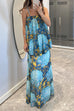 Meridress Blooming Floral Print Cami Top and High Waist Maxi Skirt Set