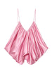 Meridress Spaghetti Strap Draped Satin Top