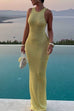 Meridress U Neck Sleeveless Sequin Bodycon Maxi Dress