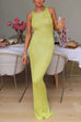 Meridress U Neck Sleeveless Sequin Bodycon Maxi Dress