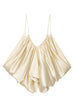 Meridress Spaghetti Strap Draped Satin Top
