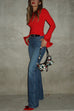 Meridress Mid Rise Pocketed Straight Leg Denim Pants
