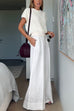 Meridress Casual Pocketed Cotton Linen Wide Leg Palazzo Pants