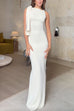 Meridress Elegant Sleeveless Tie Shoulder Bodycon Maxi Dress