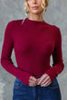 Meridress Long Sleeves Slim Fit Basic Ribbed Knit Top