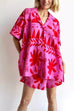 Meridress Side Split Button Down Shirt Elastic Waist Shorts Printed Summer Set