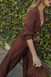 Meridress Chic V Neck One Button Sweater