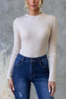 Meridress Long Sleeves Slim Fit Basic Ribbed Knit Top