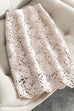 Meridress High Rise Lace Hollow Out Midi Skirt