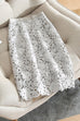 Meridress High Rise Lace Hollow Out Midi Skirt