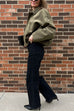 Meridress Lapel Zip Up Trendy Bomber Jacket