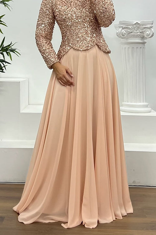 Elegant High Rise Solid Flowy Maxi Skirt