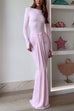 Long Sleeves Draped Front Bodycon Maxi Dress