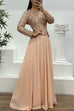 Elegant High Rise Solid Flowy Maxi Skirt