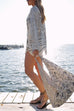 Meridress Collared V Neck Shirt and Side Slit Shorts Vitamin Sea Print Set