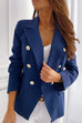 Meridress Lapel Double Breasted Long Sleeve Blazer