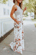 Meridress Striped Floral Splice Sleeveless Maxi Dress