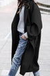 Meridress Solid Long Sleeve Oversized Winter Long Coat