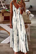 Meridress V Neck Tie Dye Swing Maxi Cami Dress