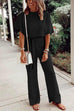 Meridress Solid Flare Sleeve Tie Knot Jumpsuit