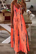 Meridress V Neck Tie Dye Swing Maxi Cami Dress