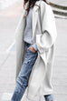 Meridress Solid Long Sleeve Oversized Winter Long Coat