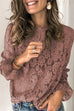 Meridress Lace Hollow Out Bell Sleeves Pullover Tops