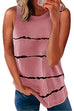 Meridress Crewneck Tie Dye Striped Tank Top