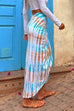 Meridress Twist Front Tie Dye Tulip Wrap Maxi Skirt