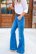 Meridress Flare Bottoms Distressed Jeans